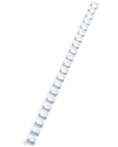 Baguettes de 21 anneaux - 12 mm - Blanc : GBC Lot de 100