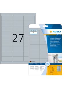 Étiquettes adhésives de signalisation Gris - 63,5 x 29,6 mm HERMA 4222 Signal