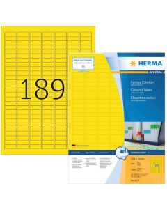 Étiquettes adhésives - 25,4 x 10 mm - Rouge : HERMA Lot de 18900 image