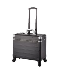 Pilot Case à 4 roues avec Trolley en Aluminium - Noir ALUMAXX Pandora