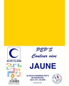 Sous-Chemise pour dossier A4 - Jaune ELVE Pep's Lot de 30