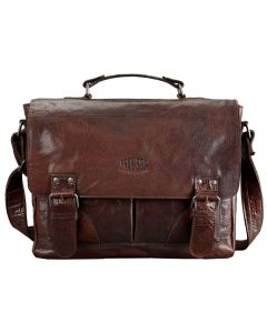 Sacoche à bandoulière - Cuir Marron : PRIDE ET SOUL Business Bag L Image