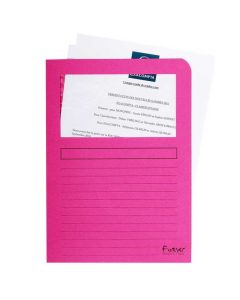 EXACOMPTA  50108E : Chemises à fenêtre Forever - Fuchsia (Papier recyclé)