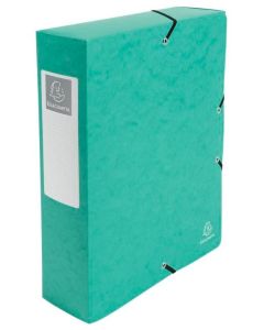 Boîte de classement Carte lustrée - Dos 80 mm - Vert EXACOMPTA Exabox Image