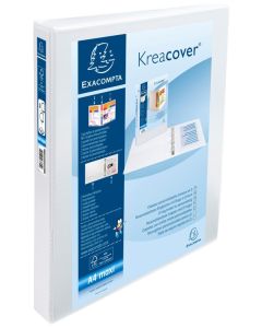 EXACOMPTA 51826E : Classeurs personnalisables avec 3 pochettes - Blanc