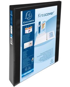 EXACOMPTA 51846NE : Classeurs personnalisables avec 3 pochettes - Noir - Dos de 44 mm