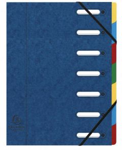 55072E EXACOMPTA  : Trieur avec élastiques  Bleu