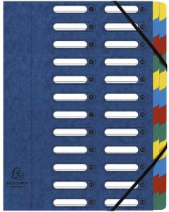 55242E EXACOMPTA  : Trieur avec élastiques Bleu photo