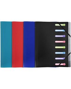 EXACOMPTA Trieur avec élastiques - 8 compartiments 56180E