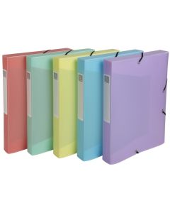 Boîte de classement - Dos 40 mm - Assortiment : EXACOMPTA Chromaline Pastel image