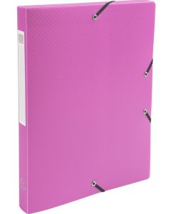 Boîte de classement Exabox - Dos 25 mm - Rose : EXACOMPTA fermée