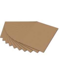 Carton de Bricolage 500 x 700 mm - Marron chevreuil FOLIA Lot de 10
