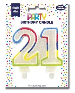 Bougie d'anniversaire Chiffre 21 : CLAIREFONTAINE image