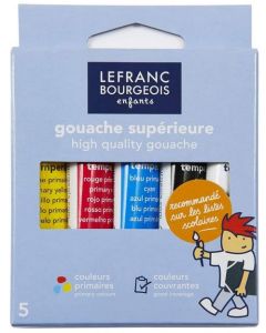 Photo Tube de Gouache 5 Couleur Primaire Lefranc 807560