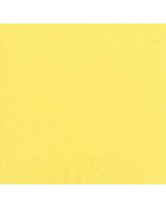 Serviettes de table Cocktail - 240 x 240 mm - Jaune citron : PAP STAR Lot de 250 image