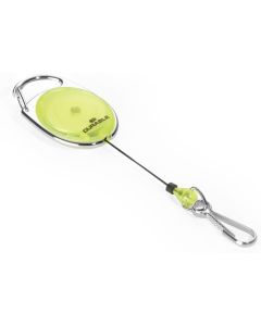 Porte Badge avec enrouleur ovale - Jaune transparent : DURABLE Image