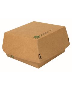 Photo Grande boîte à burger - 155 x 155 x 90 mm PAP STAR Pure