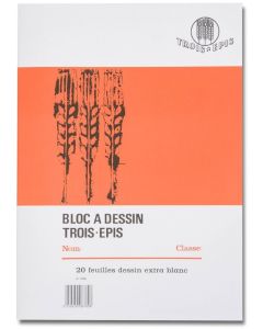 Bloc de 20 feuilles à dessin 3 épis - A4 : GPV Visuel