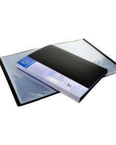 88201E Protège-documents de 40 vues - Noir EXACOMPTA Ouvert