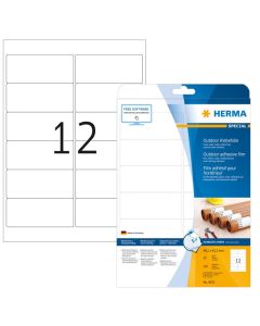 Étiquettes adhésives de signalisation - Blanc - 99,1 x 42,3 mm HERMA 9533 