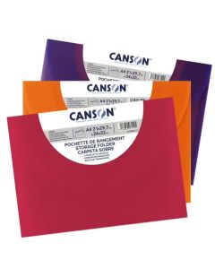Pochette à Dessin en plastique - 370 x 470 mm - Assortiment CANSON