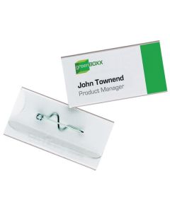 Lot de 10 Badges avec épingle torsadée - 60 x 30 mm : DURABLE Visuel