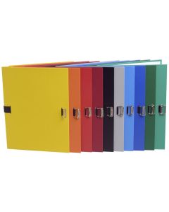EXACOMPTA 720E : Lot de 10 chemises toilées à sangle - Couleurs assorties