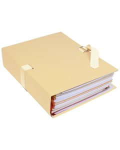 EXACOMPTA Chemises toilées à sangle - Mastic 223015E