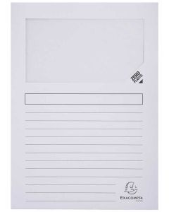 Lot de 100 Chemises à fenêtre - Blanc : EXACOMPTA Forever Visuel