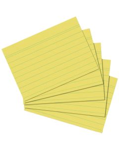 Lot de 100 Fiches Bristol lignées - 105 x 148 mm - Jaune : HERLITZ Visuel