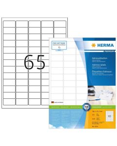 Étiquettes Adresses blanches - 38,1 x 21,2 mm : HERMA 4254