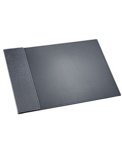 Photo Sous-mains - 450 x 650 mm - Cuir Noir - Coutures noires LAUFER Concerto