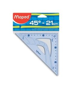 MAPED Équerre en plastique - Hypoténuse de 260 mm - 45° (Fournitures scolaires) image