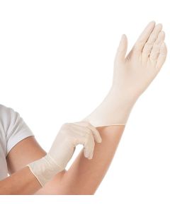 Boite de 100 Gants jetables en Latex - Taille M : HYGOSTAR Grip Visuel