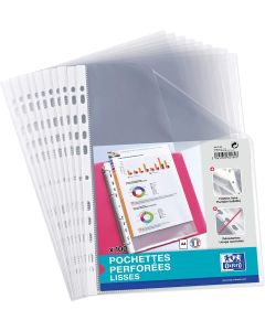 Lot de 100 Pochettes perforées en PP 0,06 mm - 230 x 307 mm : OXFORD Visuel