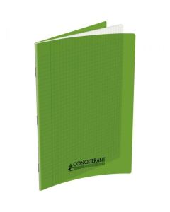 Photo Cahier Séyès / Grands carreaux Vert - Polypro - 96 pages - 210 x 297 mm CONQUERANT :