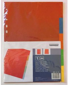 Photo Jeu de 5 Intercalaires neutres en plastique - A4 - Assortiment : PRO OFFICE