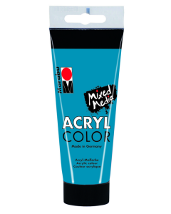 Photo Peinture acrylique mat Bleu cyan - MARABU AcrylColor  de 100 ml