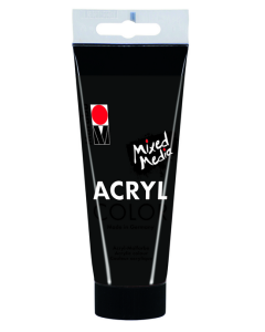 Photo Peinture acrylique mat Noir - MARABU AcrylColor  de 100 ml
