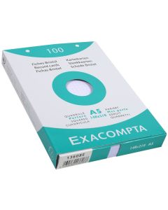 Photo Fiches Bristol quadrillées et perforées - 148 x 210 mm - Blanc EXACOMPTA Image