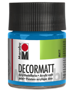 Photo 14010005095 MARABU : Peinture acrylique Decormatt - 50 ml - Bleu azur