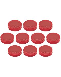 Photo Lot de 10 Aimants ronds Ergo - 30 mm - Rouge : MAGNETOPLAN 1664006