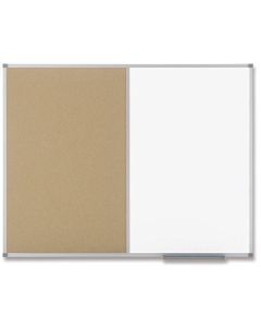 Photo Tableau duo blanc magnétique et liège - 1200 x 900 mm : NOBO 1901588