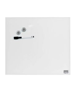 Photo Tableau magnétique en verre Diamond - 450 x 450 mm - Blanc : NOBO 1903957