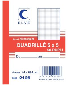 QUADRILLE Carnet autocopiant Dupli - 140 x 105 mm Elve 2129