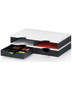 Photo Module de classement - 4 compartiments - Gris/Noir/Noir STYRO Styrodoc Duo Visuel