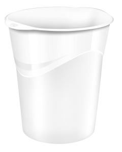 Photo CEP : Corbeille à papier Gloss - 14 L Blanc 280G