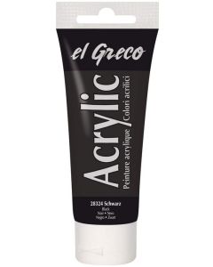 Photo Peinture acrylique EL Greco - 75 ml - Noir KREUL tube