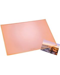 Photo Sous-main personnalisable translucide - Orange LAUFER Durella Transparent Fluo