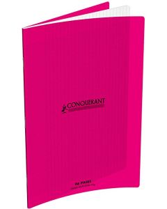 Photo Cahier Séyès / Grands carreaux Rose - Polypro - 96 pages - 240 x 320 mm CONQUERANT :